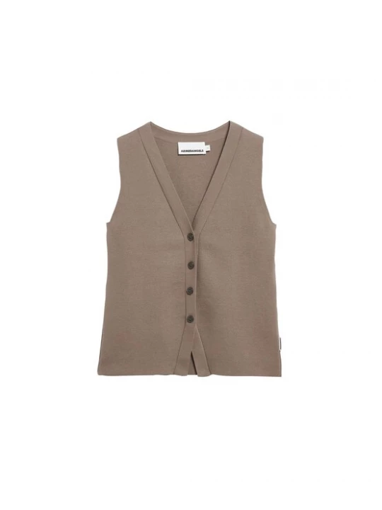 Foto van product ARMEDANGELS Gebreide bodywarmer chocoladebruin