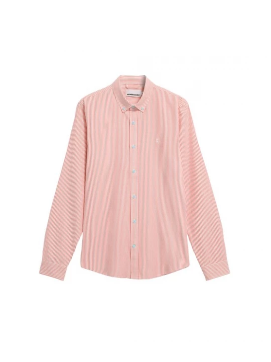 Foto van product ARMEDANGELS Overhemd 'Quaasa' pastelrood / wit