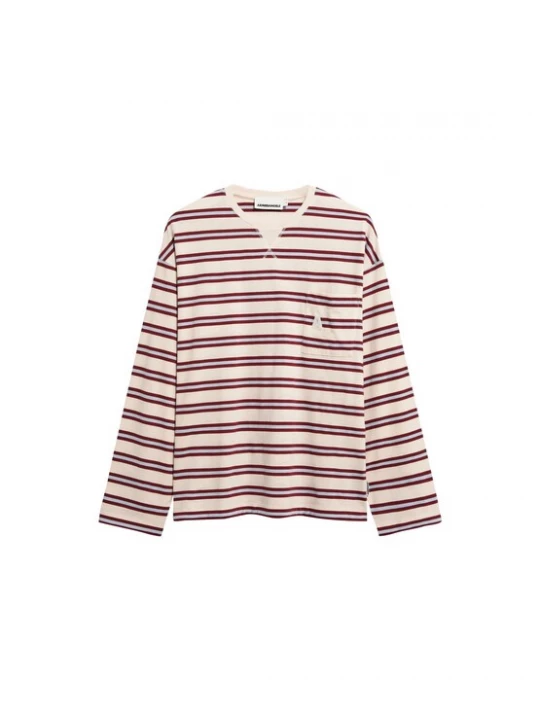 Foto van product ARMEDANGELS Oversized shirt 'ICONIC' lichtblauw / wijnrood / wit