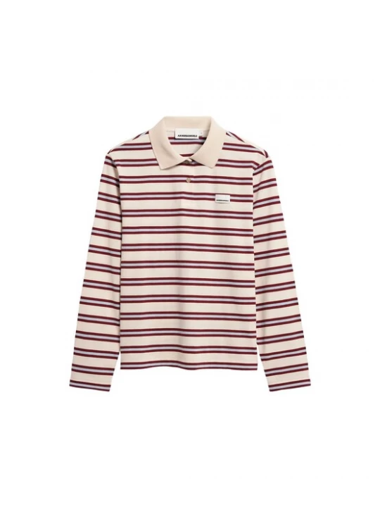 Foto van product ARMEDANGELS Shirt beige / donkerrood / wit