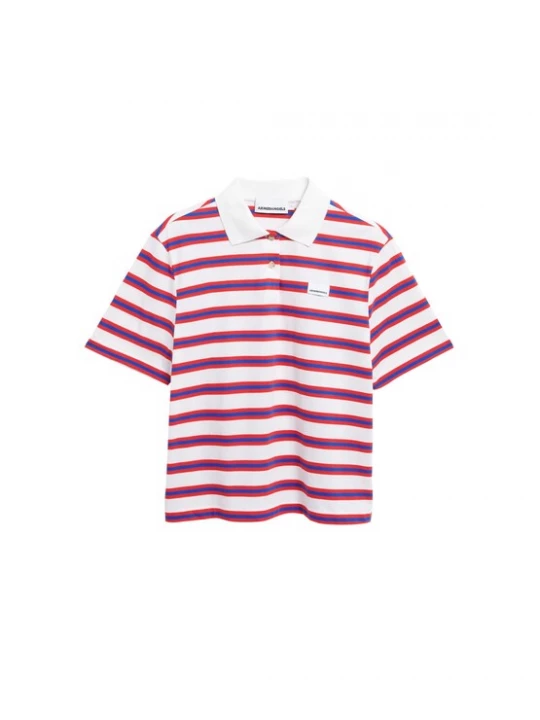 Foto van product ARMEDANGELS Shirt donkerblauw / bloedrood / wit