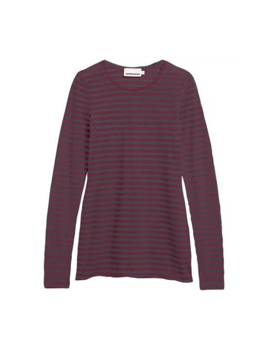 Foto van product ARMEDANGELS Shirt 'EINIAARA' grijs / bordeaux