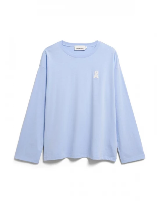 Foto van product ARMEDANGELS Shirt 'Iconic Å Fietaa' lichtblauw / wit