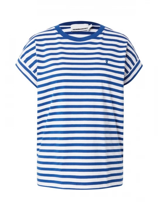 Foto van product ARMEDANGELS Shirt 'Idaara' navy / wit
