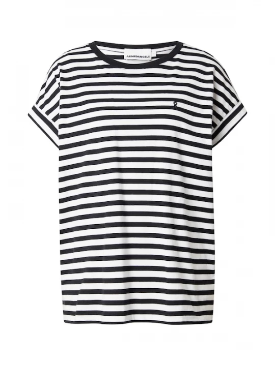 Foto van product ARMEDANGELS Shirt 'Idaara' zwart / wit