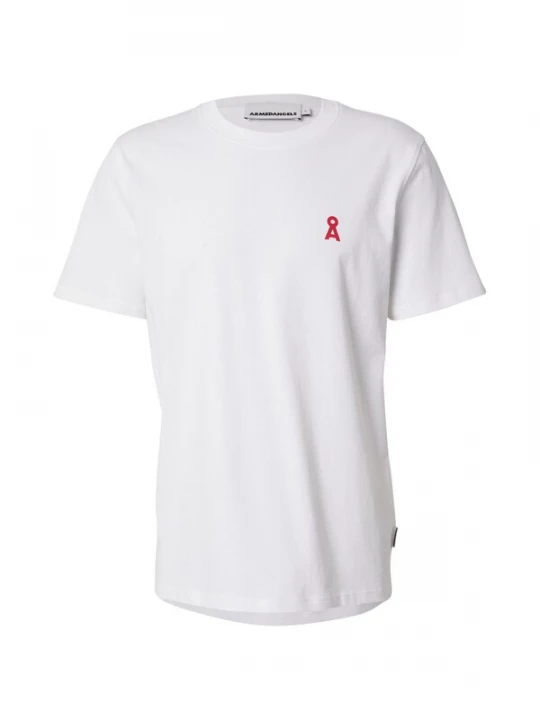 Foto van product ARMEDANGELS Shirt 'MAARKOS CHANGEMAKERS' watermeloen rood / wit