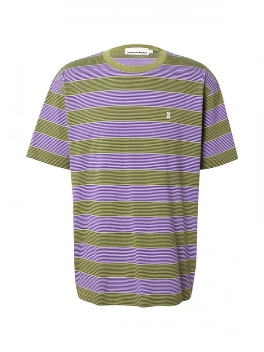 Foto van product ARMEDANGELS Shirt 'Maarkos' kiwi / lila / zwart / wit