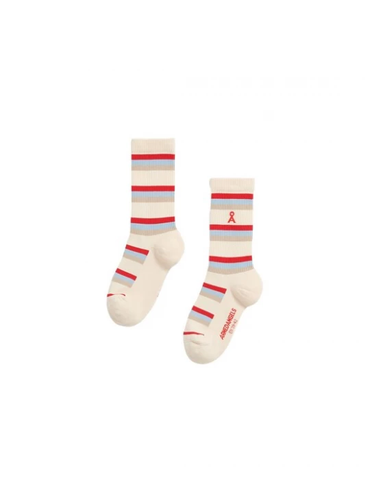 Foto van product ARMEDANGELS Sokken lichtbeige / donkerbeige / hemelsblauw / rood