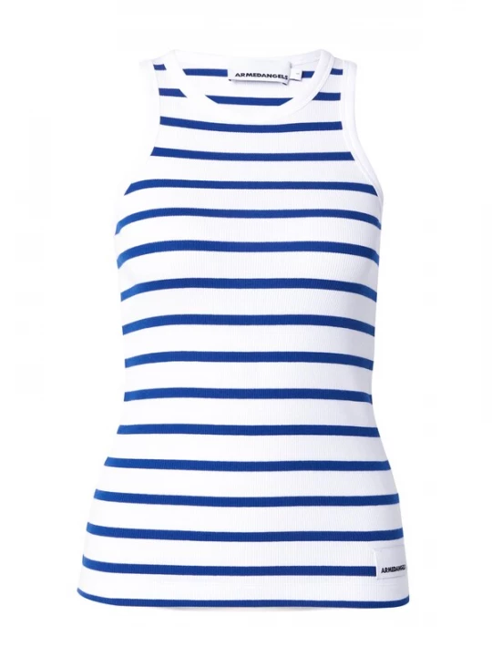 Foto van product ARMEDANGELS Top donkerblauw / wit