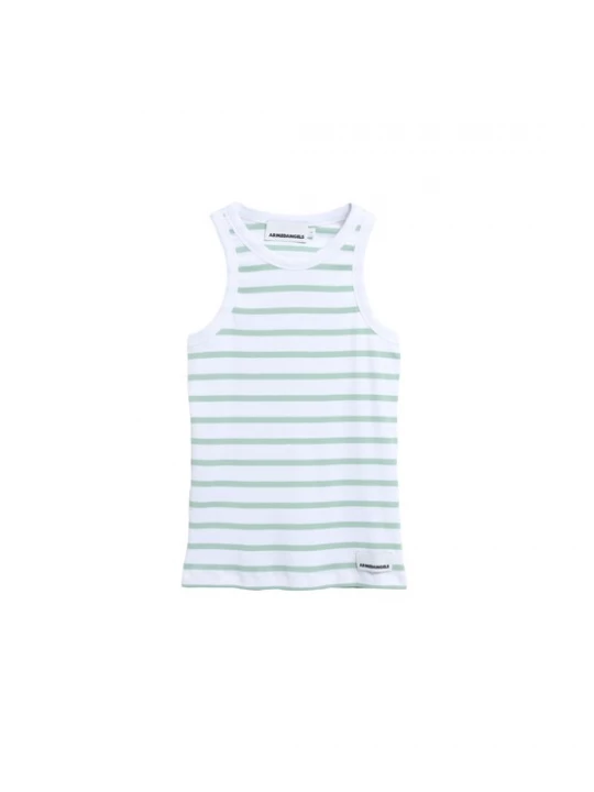 Foto van product ARMEDANGELS Top 'KANITAA STRIPES' mintgroen / wit
