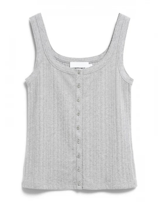 Foto van product ARMEDANGELS Top 'Pointelle' grijs