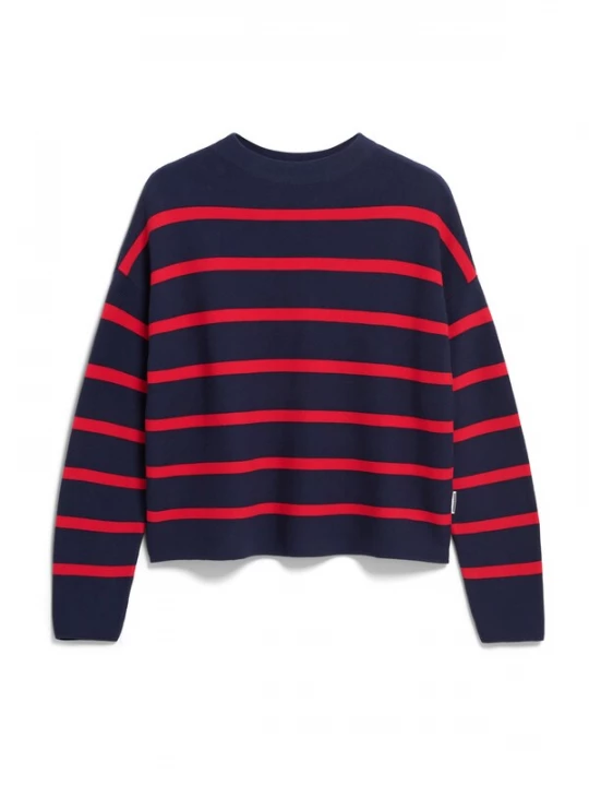 Foto van product ARMEDANGELS Trui 'Merinaa' navy / rood