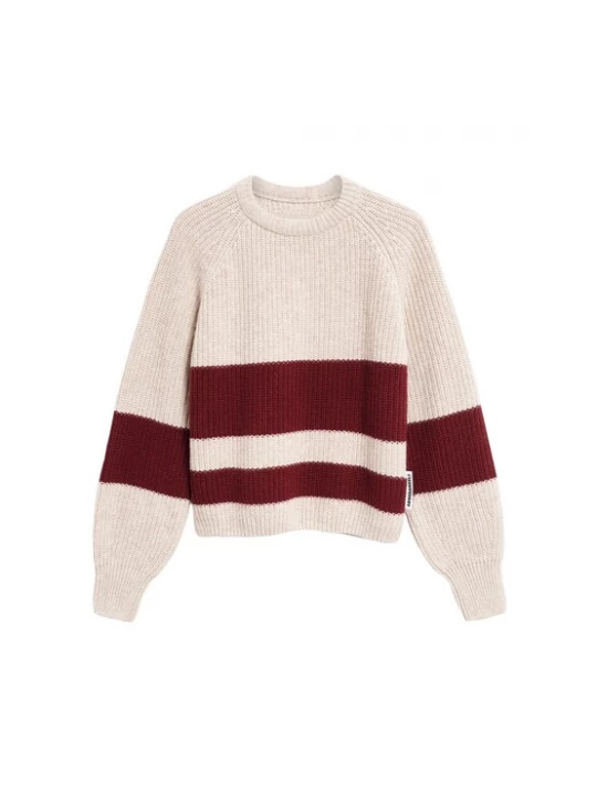 Foto van product ARMEDANGELS Trui wijnrood / offwhite
