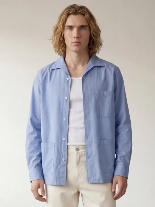 Foto van product ARMIE Overhemd 'The Adam Shirt' lichtblauw