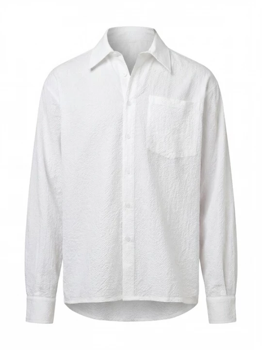 Foto van product ARMIE Overhemd 'The Jens Struckture Loose Shirt' wit