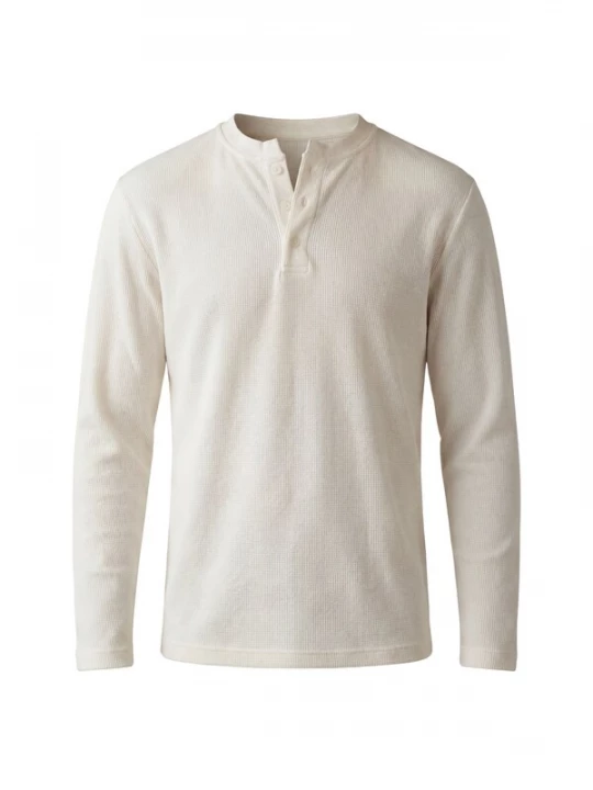 Foto van product ARMIE Shirt 'The Hans Henley Structure Jersey' wit