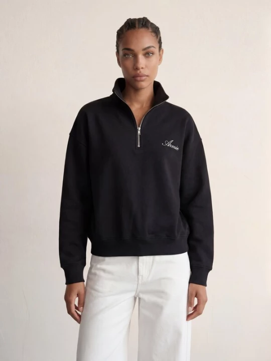 Foto van product ARMIE Sweatshirt 'The Charlie Half-Zip Sweatshirt' zwart