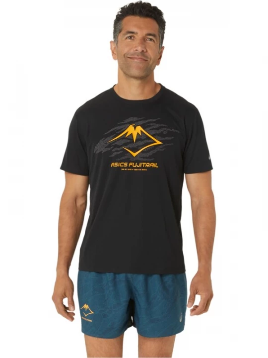 Foto van product ASICS Shirt 'ASICS Fujitrail Logo SS Top' donkergrijs