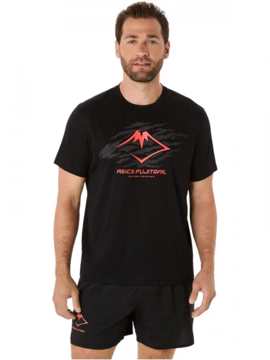 Foto van product ASICS Shirt 'ASICS Fujitrail Logo SS Top' zwart