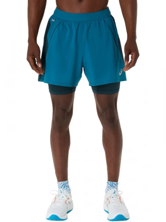 Foto van product ASICS Sportbroek 'ASICS Road 2N1 5IN Short' blauw