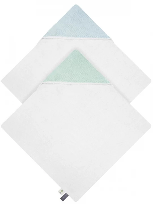 Foto van product Aspero Badjas lichtblauw / groen / wit