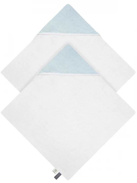 Foto van product Aspero Badjas lichtblauw / wit