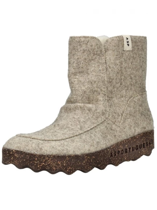 Foto van product Asportuguesas Enkellaarsjes beige gemêleerd