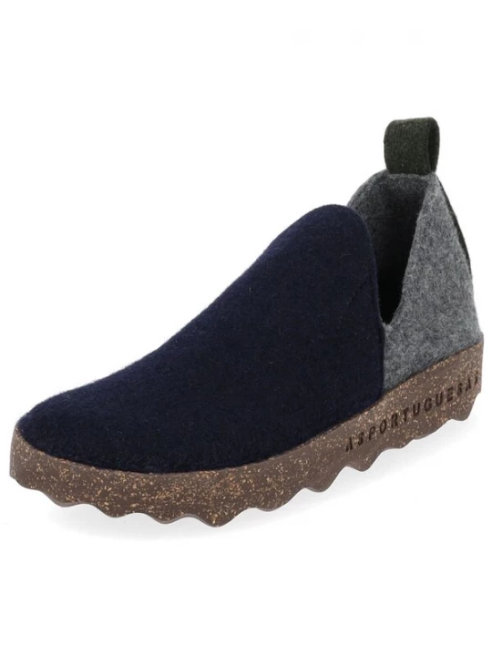 Foto van product Asportuguesas Huisschoenen donkerblauw / grijs / grijs gemêleerd
