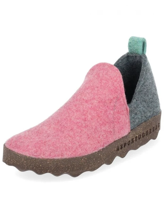 Foto van product Asportuguesas Huisschoenen grijs gemêleerd / mintgroen / roze gemêleerd