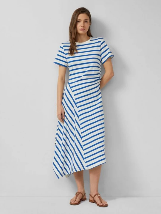 Foto van product Asymmetrische jersey jurk met plooien s.Oliver