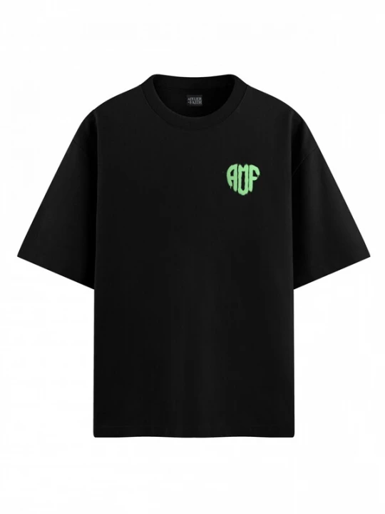 Foto van product ATELIER OF FAITH Shirt 'AOF X GRAFFITY' zwart