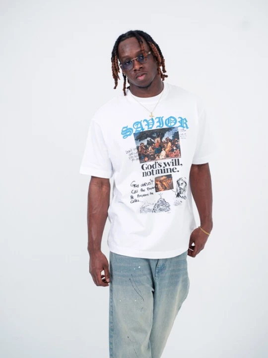 Foto van product ATELIER OF FAITH Shirt 'SAVIOR' wit