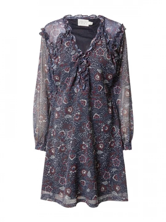 Foto van product Atelier Rêve Jurk 'IRMURENO' donkerblauw / bruin / bourgogne / wit Atelier Reve
