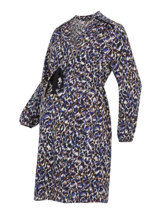 Foto van product Attesa Blousejurk 'MADISON' ecru / blauw / donkerblauw / bruin