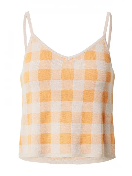 Foto van product Aware Gebreide top 'UDELE' oranje / wit