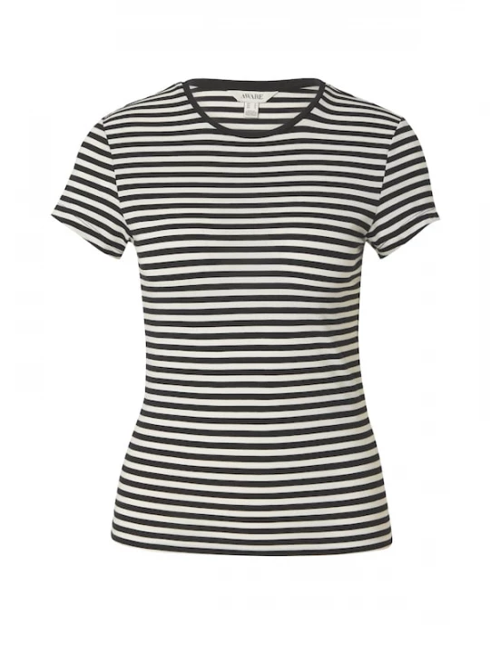Foto van product Aware Shirt 'VMInes Flona' zwart / offwhite