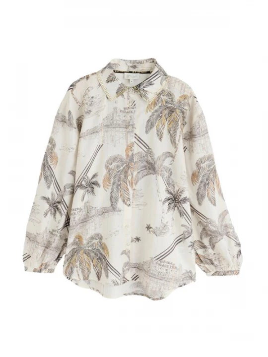 Foto van product B by Ted Baker Blouse ecru / goud / aardetinten / stone grey