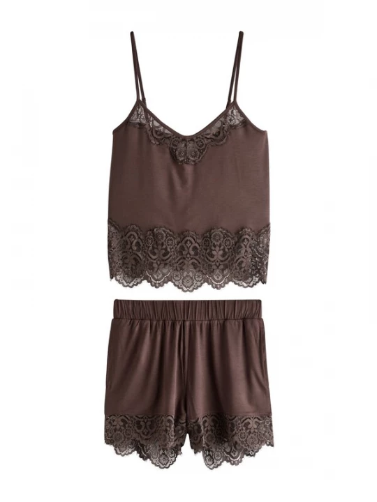 Foto van product B by Ted Baker Korte pyjama chocoladebruin