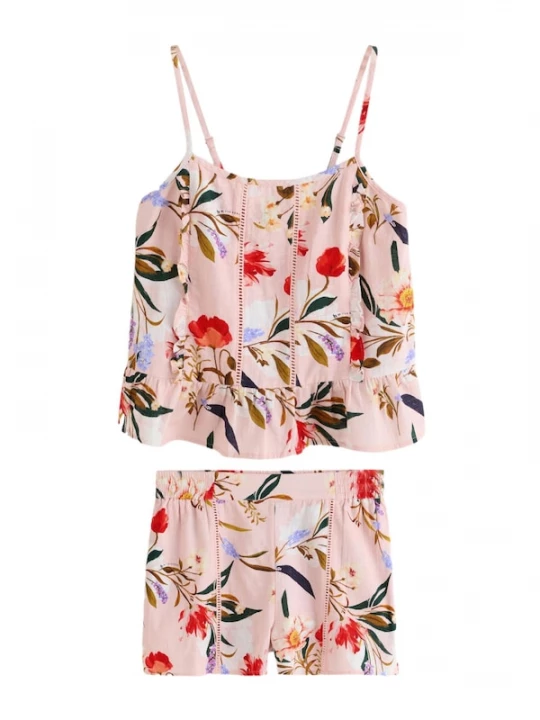Foto van product B by Ted Baker Korte pyjama lichtblauw / olijfgroen / rosé / rood