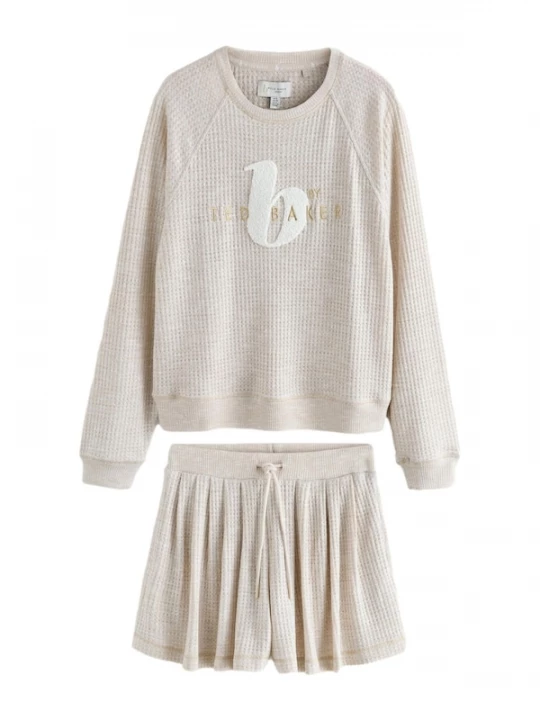 Foto van product B by Ted Baker Korte pyjama taupe / goud / wit