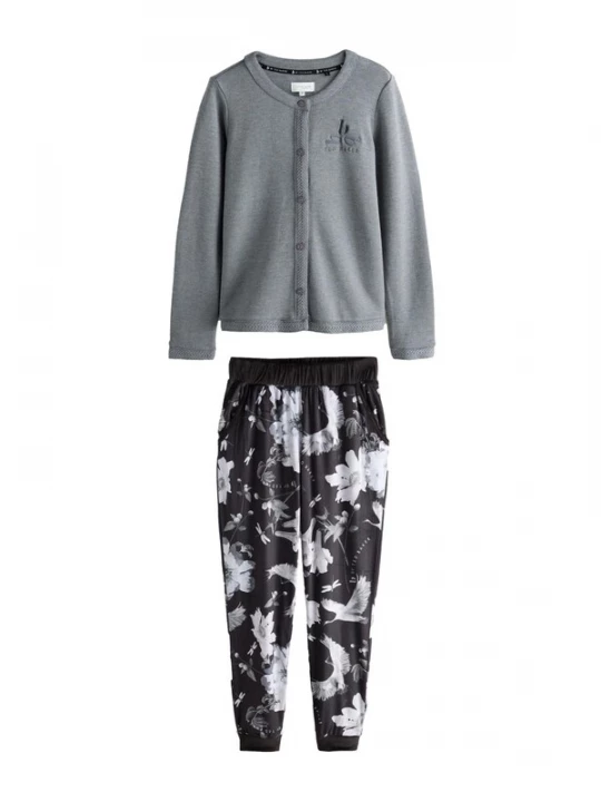 Foto van product B by Ted Baker Pyjama grijs gemêleerd / zwart / wit