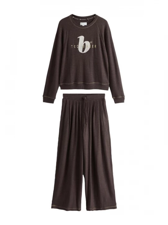 Foto van product B by Ted Baker Pyjama taupe / chocoladebruin / goudgeel