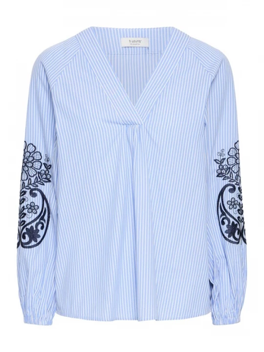Foto van product b.young Blouse 'BYHemma' lichtblauw / zwart / wit