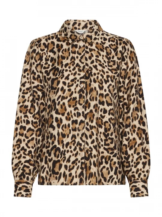 Foto van product b.young Blouse 'BYIHAMMA' lichtbeige / cappuccino / donkerbruin