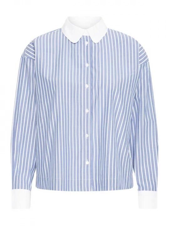 Foto van product b.young Blouse 'HILDE' lichtblauw / wit