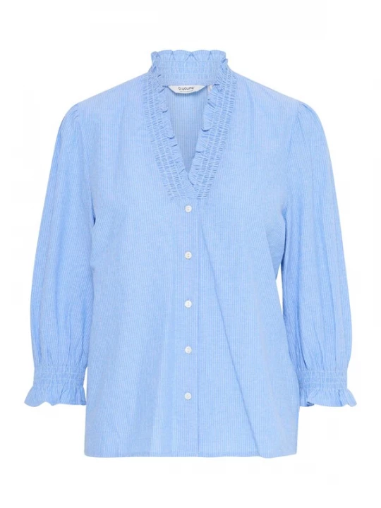 Foto van product b.young Blouse 'Istribe' lichtblauw / wit