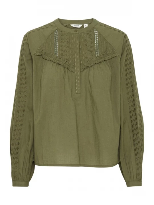 Foto van product b.young Blouse 'Iulia' olijfgroen