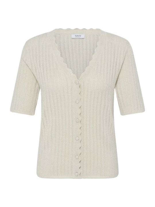 Foto van product b.young Gebreid vest 'By Mobbe' crème