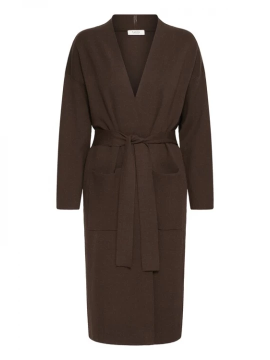 Foto van product b.young Gebreid vest 'BYMIRAN' chocoladebruin