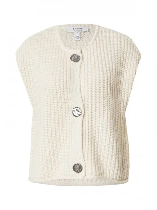 Foto van product b.young Gebreid vest 'BYNORMA' crème